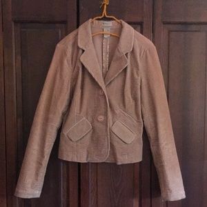Corduroy beige blazer very cute, barely worn size 6.